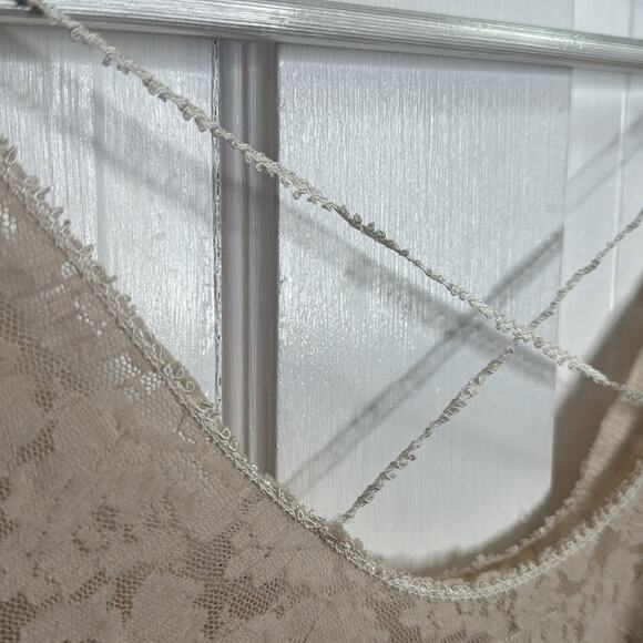 Free People Intimately Lace Cream 3/4 sleeve Square Neck Top W1455 Sz M - Picture 7 of 8